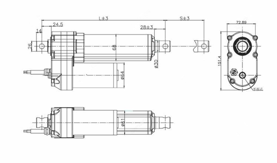 2000N-7000N 50mm~1000mm IP65 Electric Heavy Duty Linear Actuators