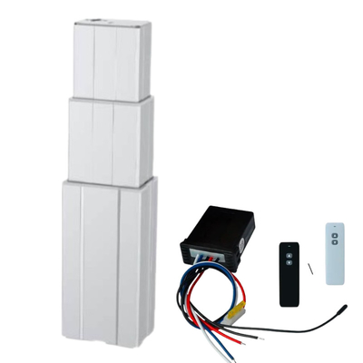 24VDC 200KG Max. Thrust 3 Stages Electric Lifting Column Remote Control System